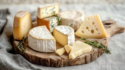 Indulge in artisanal cheese platter featuring creamy brie, tangy blue cheese, and flavorful gouda for gourmet food lovers delight