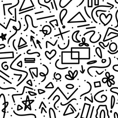 Colorful abstract line doodle. Abstract background design. Hand drawn abstract doodle. Fun whimsical line art