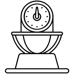 Vintage kitchen scale outline icon design for culinary accuracy and precise measurement