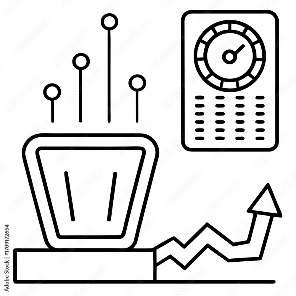 Poster Data analysis and monitoring to track progress and growth in a simplified linear design format