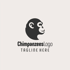 Premium Black White Chimpanzee Mark