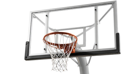 Naklejka premium basketball hoop and backboard on white background