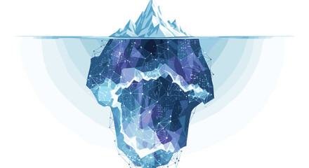 Unveiling hidden depths of complex data networks and unseen digital landscapes beneath the surface, Generative AI.