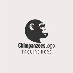 Classic Black White Chimpanzee Artwork
