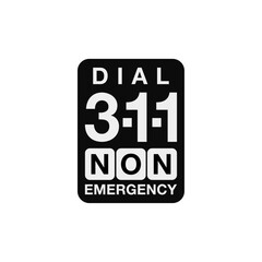 311 Non Emergency Sticker