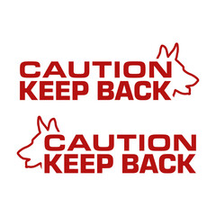 Obraz premium Caution Keep Back Police Sheriff Trooper K9 Vehicle Sticker