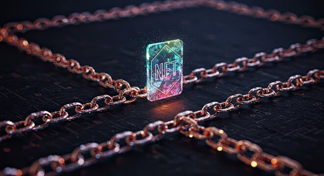 NFT Security: Crystalline Token Secured by Interlocking Chains on Circuit Board