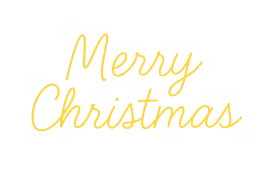 Elegant gold merry christmas lettering on transparent background