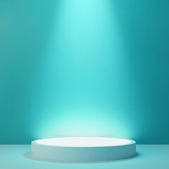 Minimal Blue Spotlight Podium