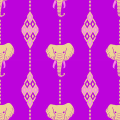 popular elephant pattern in asian style this elephant graphic is fashionable in thailand india and south east asia and this elephant and baby elephant can be for textile industry and any package