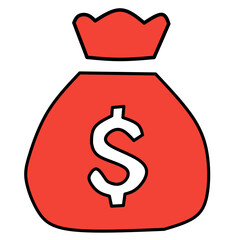 Money Bag Icon – Finance Savings Vector