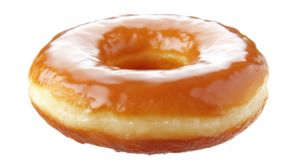 Delicious glazed doughnut isolated on a background perfect for dessert and bakery advertising transparent