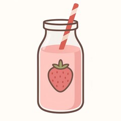 strawberry juice in a glass