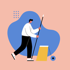 Man walking past a modern high-speed train, symbolizing efficient business travel, daily commute, or urban lifestyle. Generative AI.