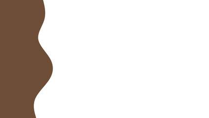 Minimalist brown wavy abstract shape on a clean white background, offering ample copy space for modern graphic design and advertising.