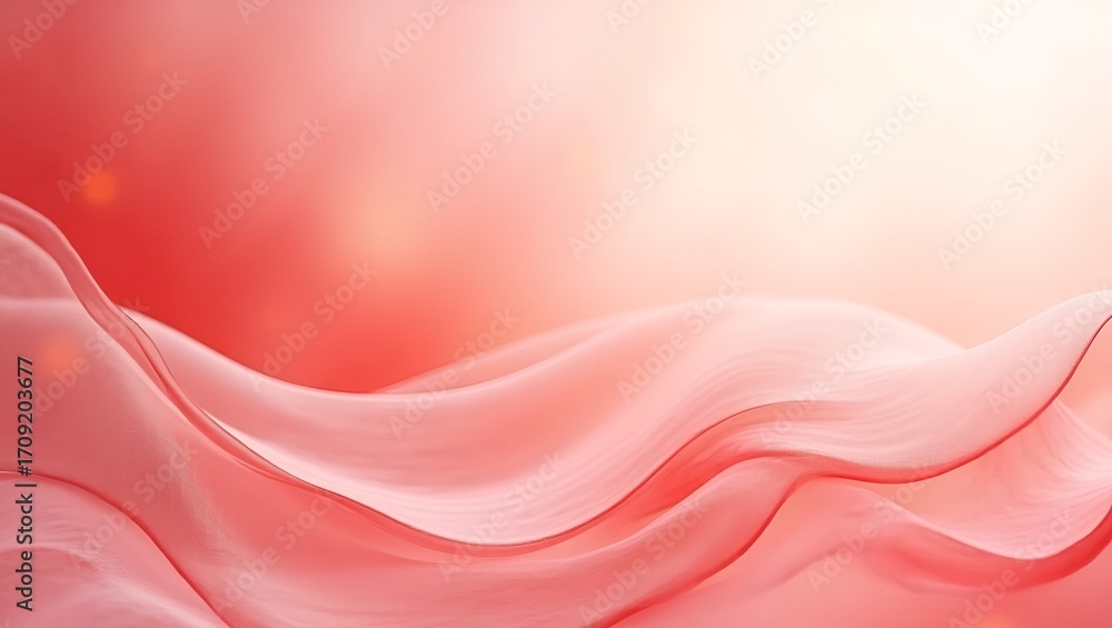 Poster elegant red-to-pink mesh gradient with smooth, rounded highlights. the refined abstract design radia