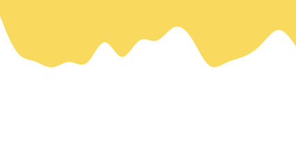 Obraz premium Vibrant yellow fluid pattern with a smooth, organic wavy border on white. Ideal for backgrounds, graphic design, food, drink, and playful themes.