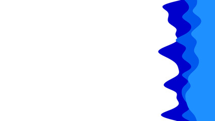 Abstract blue wavy shapes on a clean white background, creating a modern, fluid design. Ideal for digital media, presentations, and branding.