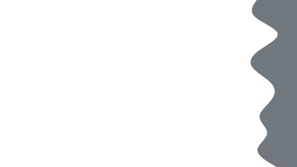 Abstract grey wavy shape on a clean white background, offering a minimalist and modern design element for graphic projects and presentations.