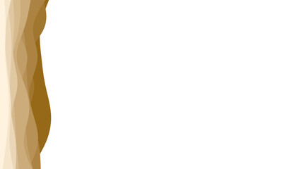 Obraz premium Abstract background with flowing brown and beige wavy shapes on a clean white canvas. Ideal for presentations, branding, or subtle design accents.