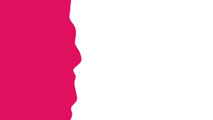 Vibrant pink wavy edge creating a dynamic border against a clean white background. Ideal for modern design projects, presentations, and creative overlays.