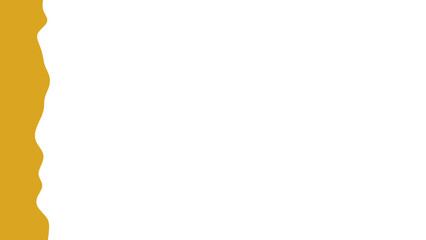 Abstract gold wavy border on a clean white background, ideal for design, branding, presentations, or digital layouts with ample copy space.