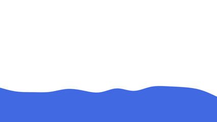 Abstract blue wavy liquid on a crisp white background, symbolizing fluidity, freshness, and purity. Ideal for clean design, water themes, or modern branding.