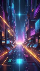 Futuristic city street