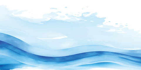 Abstract blue waves flowing like clean water, a modern vector design