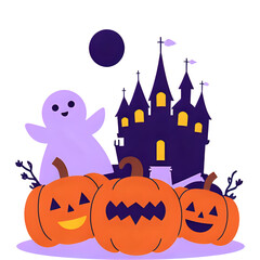 halloween background with pumpkin
