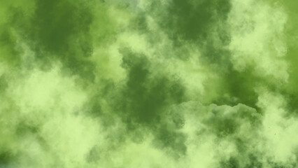 Abstract background of swirling green and dark green clouds,