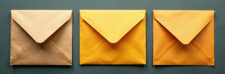 Rustic kraft envelopes, textured paper, assorted sizes, artisan, large