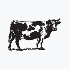 Make a Professional Cow Vector Silhouette