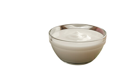 A refreshing glass of creamy white beverage with a frothy top sits on a dark background
