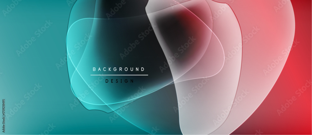 Poster abstract flowing shapes, vibrant colors blend. modern design, gradient effect, dynamic composition. 