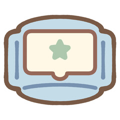 シンプルでかわいいウェットティッシュのアイコンイラスト素材