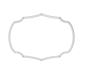 シンプル装飾フレーム　モノクロ枠デザイン