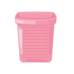 empty dirty clothes basket cartoon vector illustration element design