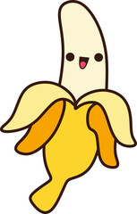 Kawaii Banana Fruit Element