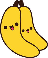 Kawaii Banana Fruit Element