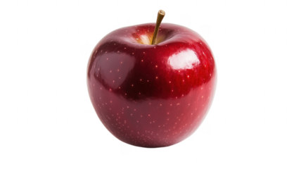 Fresh red apple isolated against background with appealing detail and appearance