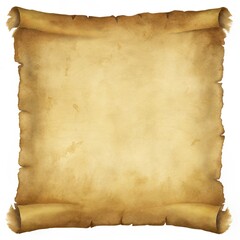 Parchment Texture Background with Golden-Brown Stains and Curled Corners for Medieval Maps