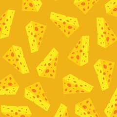 Seamless cheese doodle pattern. Seamless Pattern of a Cheese. Cheese pattern background. Perfect for packaging, textile, wallpaper, wrapping paper, and food backgrounds