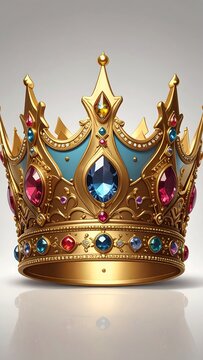 Ornate golden crown with colorful jewels
