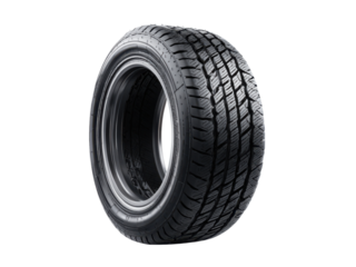 Black rubber tire with metal rim on black background tread, Isolated, Png Transparent Background