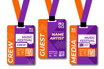 ID Card design. Suitable for card entrance, event pass, festival, celebration.