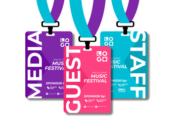 Event ID Card Design. Suitable for entrance card, festival and celebration.