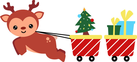 Cute Christmas Deer Element