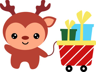 Cute Christmas Deer Element