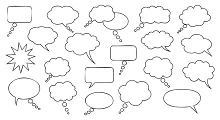 Fototapeta premium Comic speech bubbles collection for communication, marketing, design, and creative expression